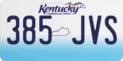 KY license plate 385JVS
