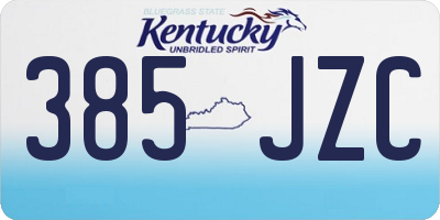 KY license plate 385JZC