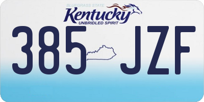 KY license plate 385JZF