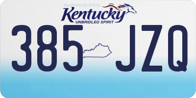 KY license plate 385JZQ