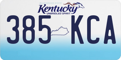 KY license plate 385KCA