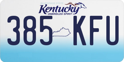 KY license plate 385KFU
