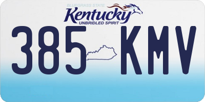 KY license plate 385KMV