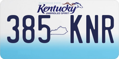 KY license plate 385KNR