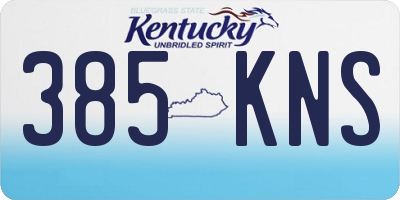 KY license plate 385KNS