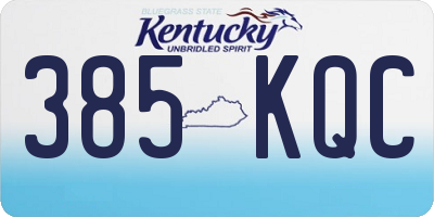 KY license plate 385KQC