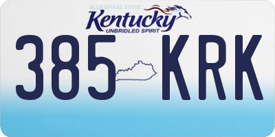 KY license plate 385KRK