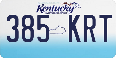 KY license plate 385KRT