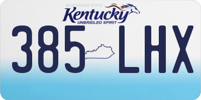 KY license plate 385LHX