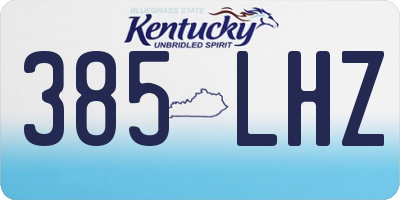 KY license plate 385LHZ