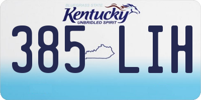 KY license plate 385LIH