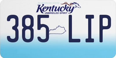 KY license plate 385LIP