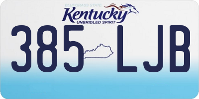 KY license plate 385LJB