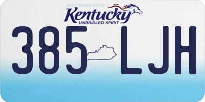 KY license plate 385LJH