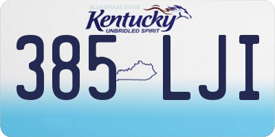 KY license plate 385LJI