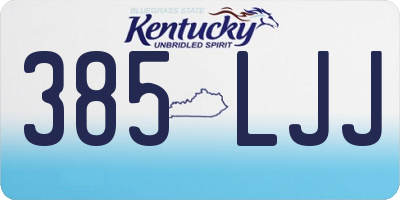 KY license plate 385LJJ