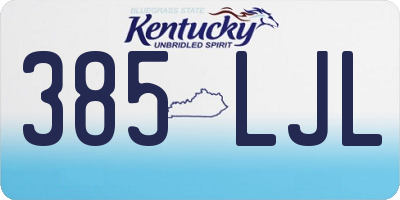 KY license plate 385LJL