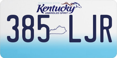 KY license plate 385LJR