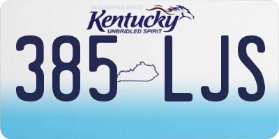 KY license plate 385LJS