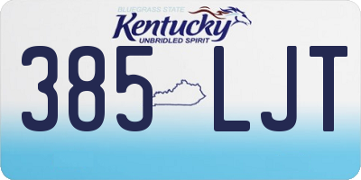 KY license plate 385LJT