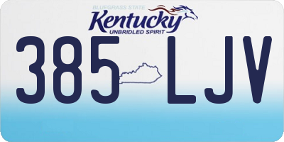 KY license plate 385LJV