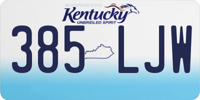 KY license plate 385LJW