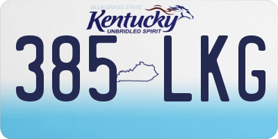 KY license plate 385LKG