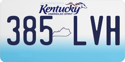 KY license plate 385LVH