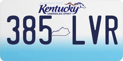 KY license plate 385LVR