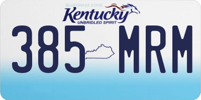KY license plate 385MRM