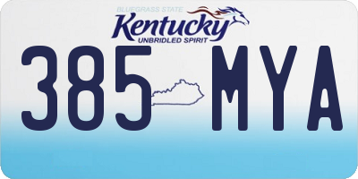 KY license plate 385MYA