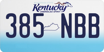 KY license plate 385NBB