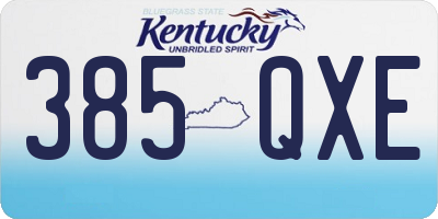 KY license plate 385QXE
