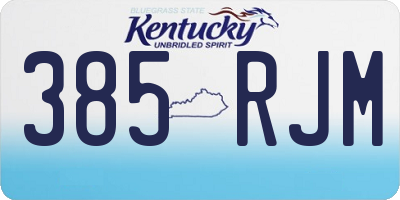 KY license plate 385RJM