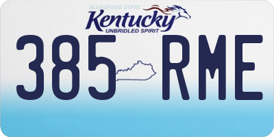 KY license plate 385RME
