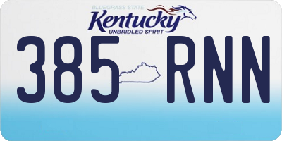 KY license plate 385RNN