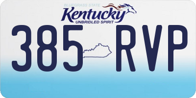 KY license plate 385RVP