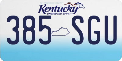 KY license plate 385SGU