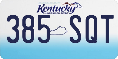 KY license plate 385SQT