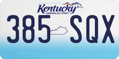 KY license plate 385SQX
