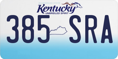 KY license plate 385SRA