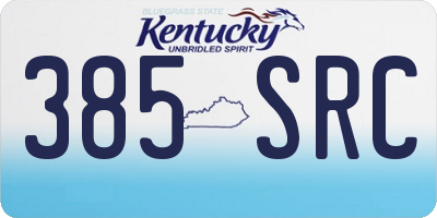 KY license plate 385SRC