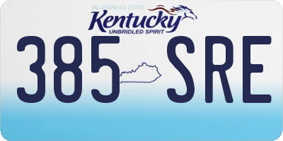 KY license plate 385SRE