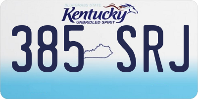 KY license plate 385SRJ