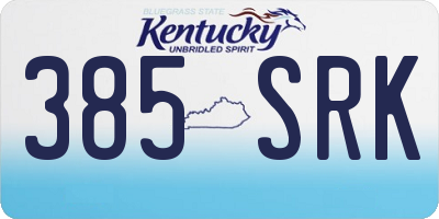 KY license plate 385SRK