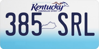 KY license plate 385SRL