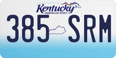 KY license plate 385SRM
