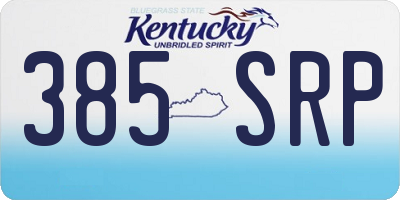 KY license plate 385SRP