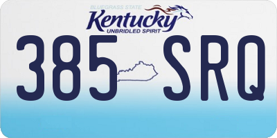 KY license plate 385SRQ