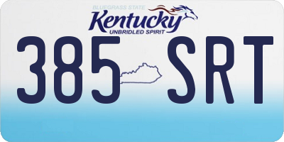 KY license plate 385SRT